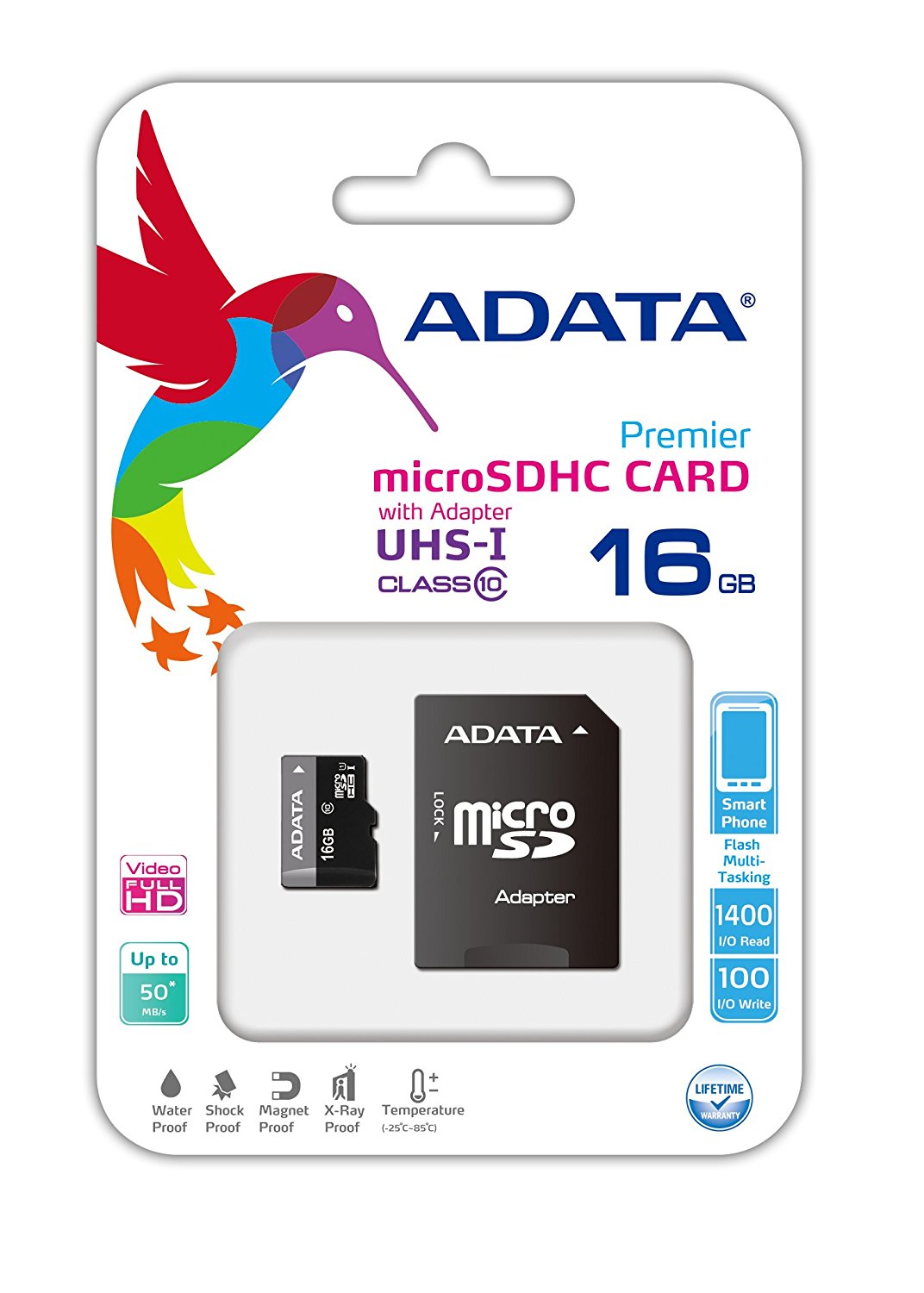 ADATA microSDHC Flash Memory Card (16GB Class 10)